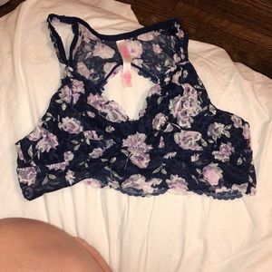 VICTORIA’S SECRET PINK navy lace bralette